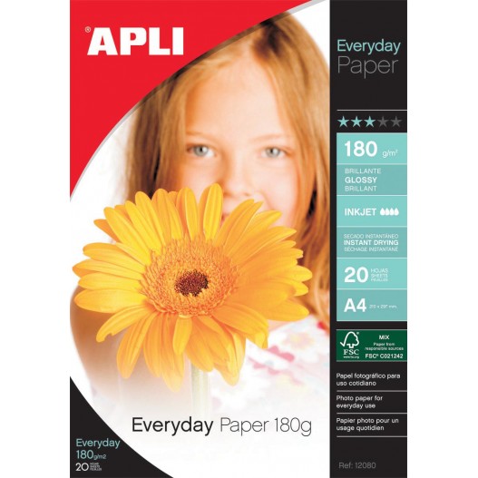 PAPIER PHOTO EVERYDAY BRILLANT A4 240 GR PAQUET DE...