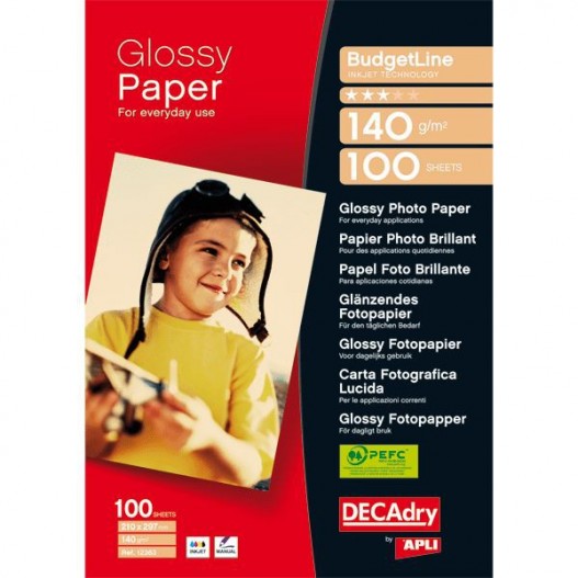 Papier Photo Brillant A3 Premium Glossy - SSS - 60 Feuilles - 180 g-m² -  Blanc