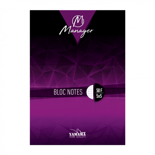 BLOC NOTE 50F MANAGER PM 5/5 17*22CM- YAMAMA